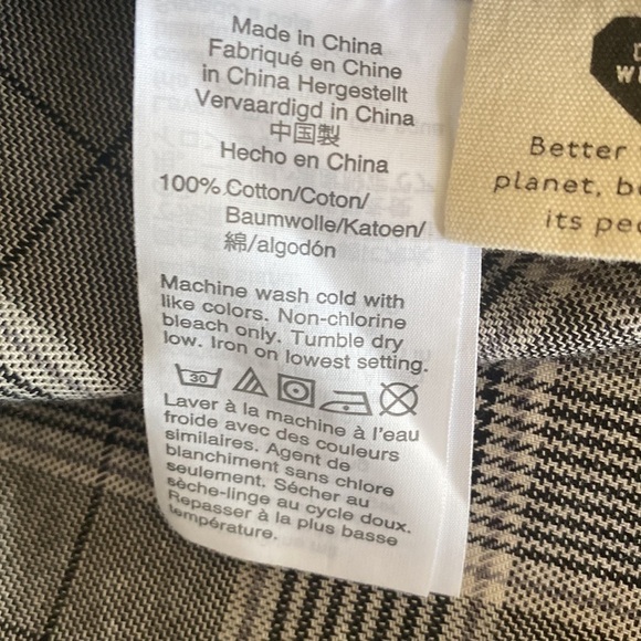 Madewell Plaid Button Down Shirt Size M Preppy Dark Academia Boyfriend Long - Picture 8 of 9